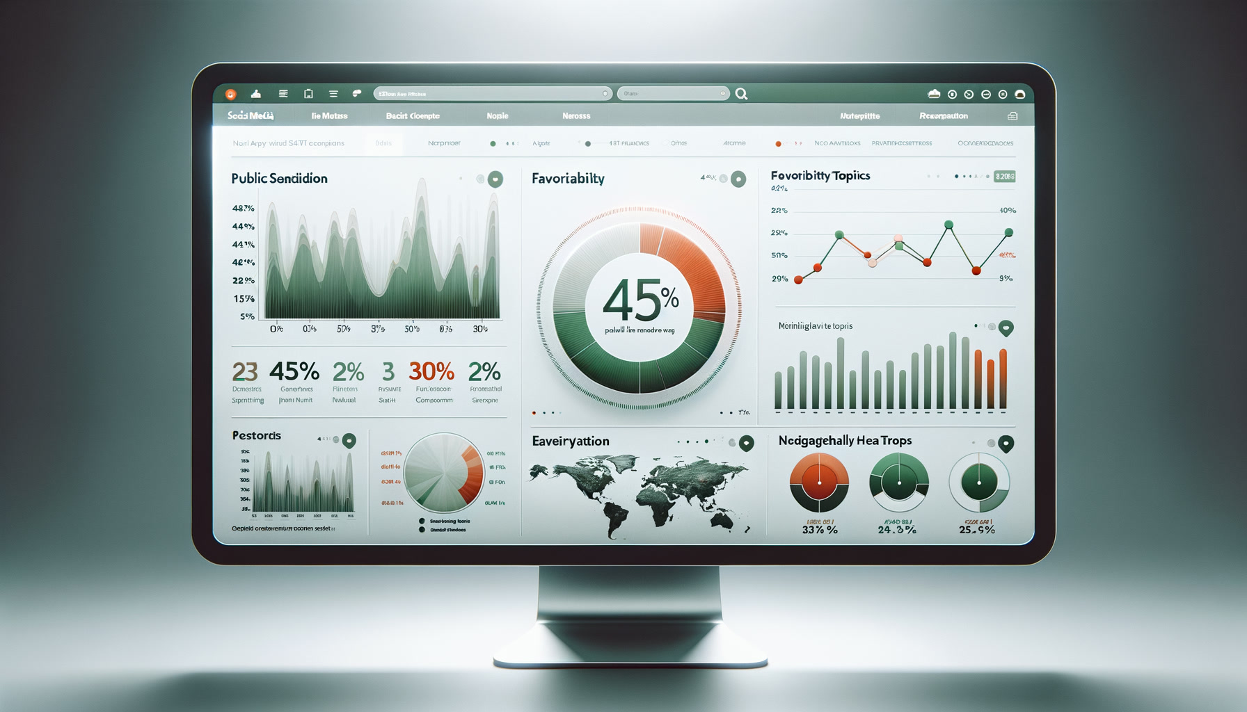 Social Listening Político - Dashboard de análisis de favorabilidad y monitoreo de opinión pública